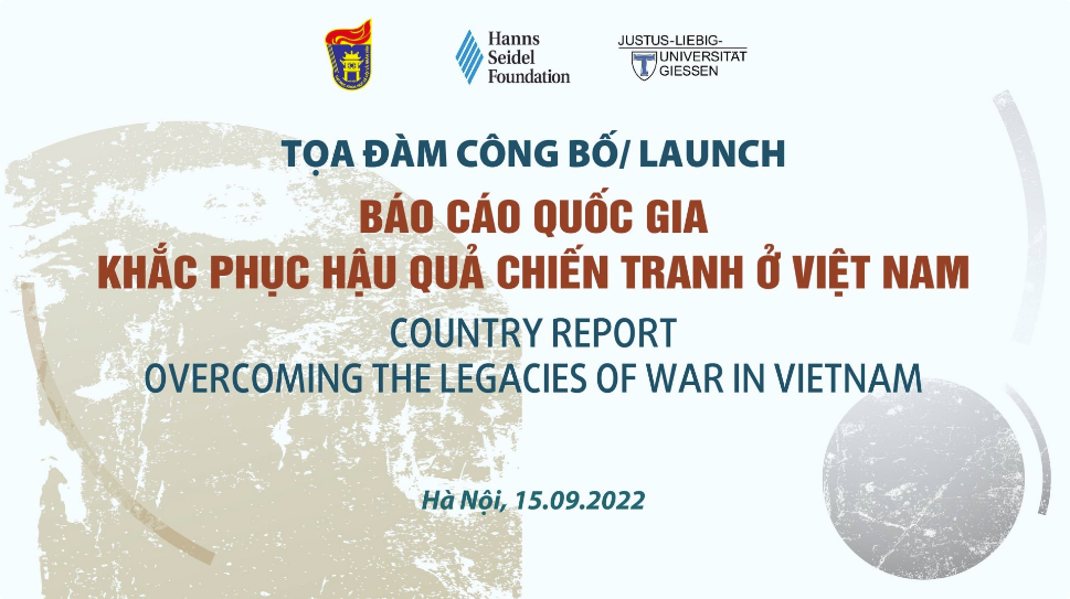 (USSH) Thông báo tổ chức Tọa đàm công bố Báo cáo Quốc gia về Việt Nam: Khắc phục hậu quả chiến tranh ở Việt Nam