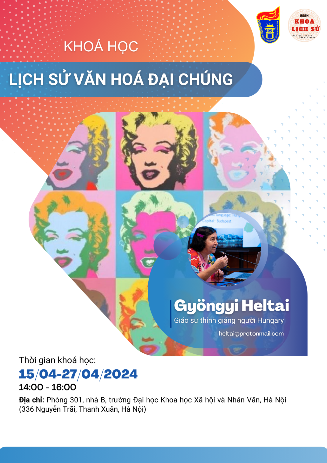 Poster Pop culture course (Viet