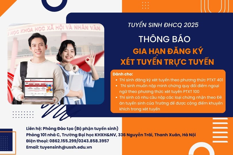 TUYỂN SINH ĐẠI HỌC CHÍNH QUY NĂM 2025