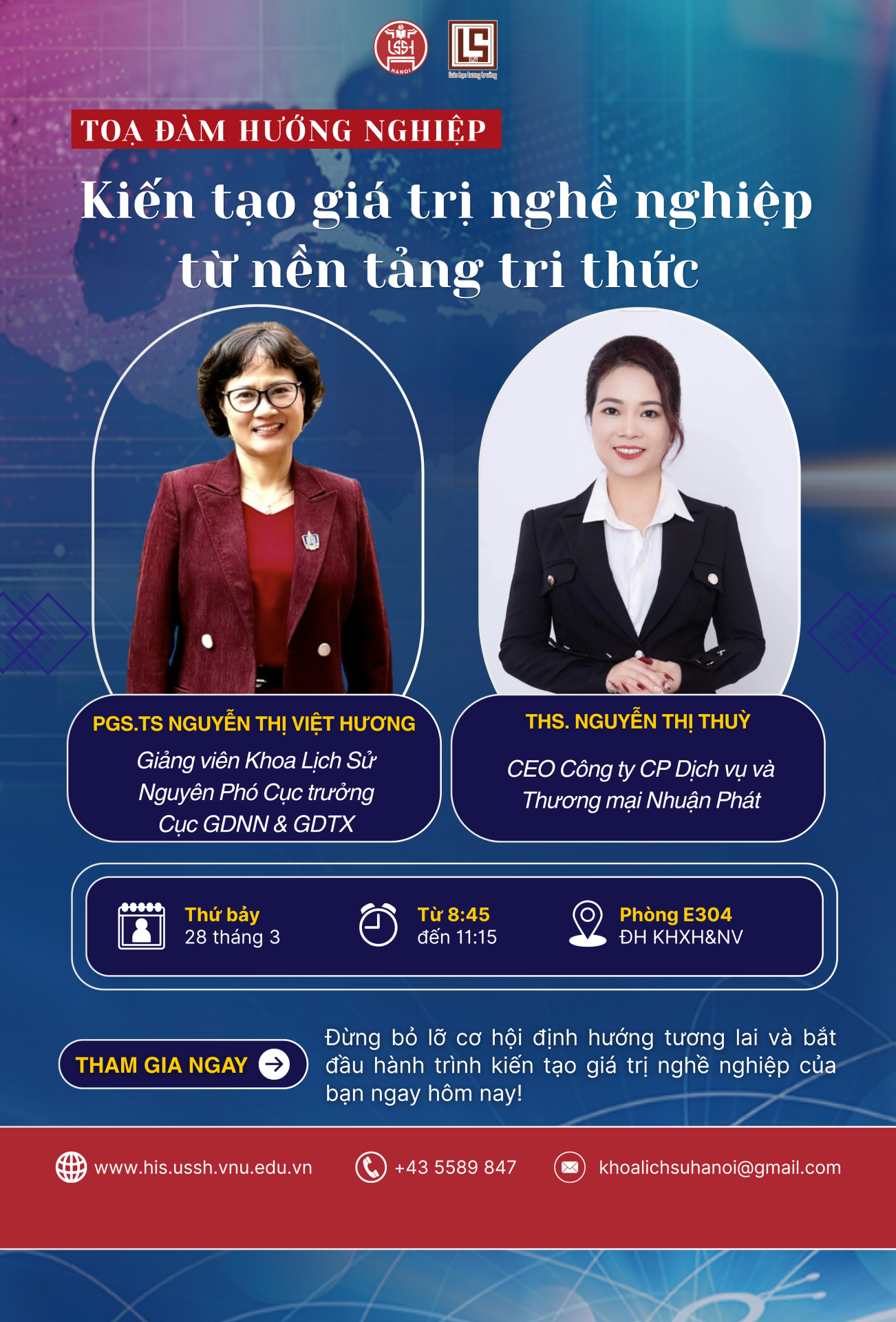 Toạ đàm hướng nghiệp flyer
